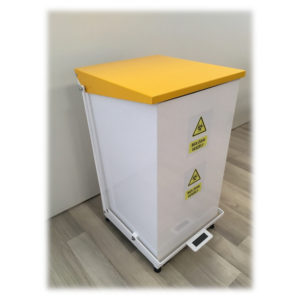 Hermetically sealed pedal waste bin