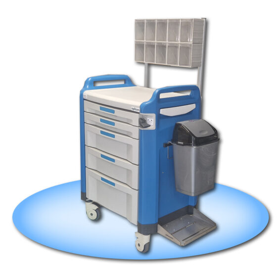 Anaesthesia trolley with accessories 2.