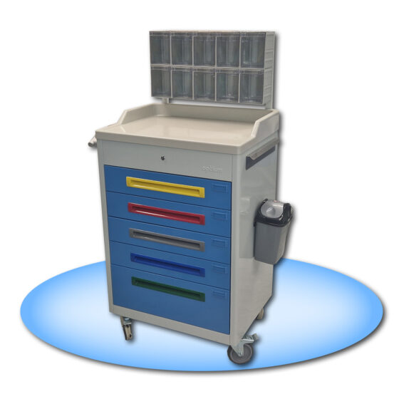 Medical trolley with accessories 2.